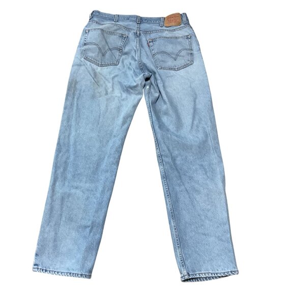 Levi's 550 Relaxed Fit Jeans 38 x 34 Light Wash 100% Cotton Denim Distressed - Picture 2 of 6